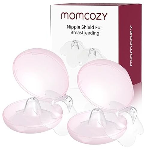 Momcozy Nipple Shields for Breastfeeding Newborn, Contact Nipple Shields Food-Grade Silicone (1, 24mm)