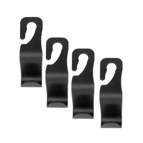 Auto Drive Black Universal Headrest Hooks, 4 pack, for Cars, Trucks, Vans, and SUV's