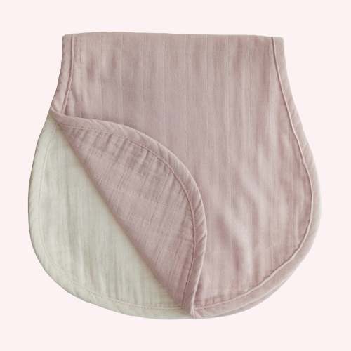 Mushie Burp Cloths - 2pk - Blush & Fog