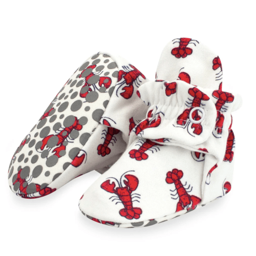 zutano printed cotton booties - mod mama
