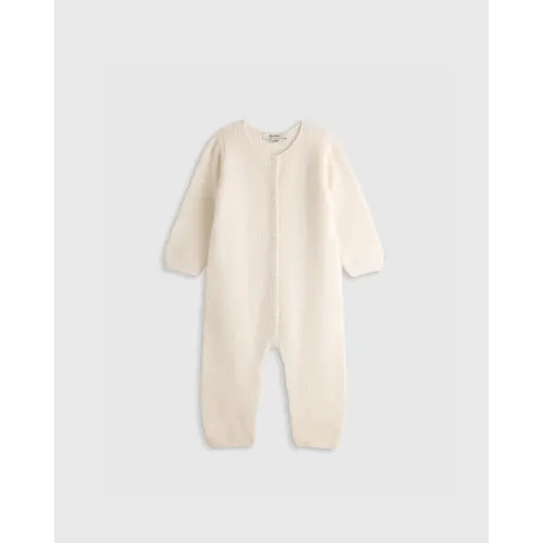 Washable Cashmere romper - Baby in Ivory