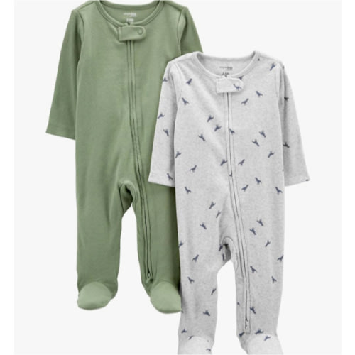Simple Joys by Carter's baby-boys 2-pack 2-way Zip Textured Sleep and Play-6-9M