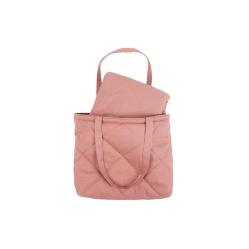 Snuggle Me® 2-in-1 Baby Play Mat - 100% Organic Cotton Baby Mat for Floor Play, Quilted, Foldable Playmat with Matching Tote Bag Included, Safety Certified & Machine Washable (37" x 37") - Gumdrop