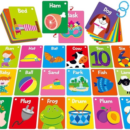 51 PCS Number Flashcards, 0-50 Double Sided Printed Cards with 2 Reclosable Rings, Learn Numbers, Learn to Count-Fun Learning and Educational Flashcards Learning Tool for Kids, Preschoolers, Toddlers