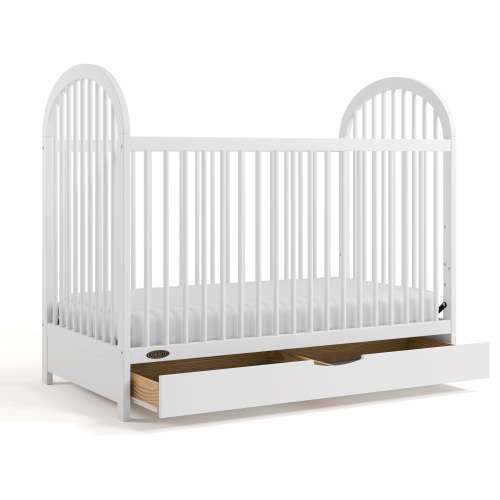 Graco Olivia 3-In-1 Convertible Baby Crib with Drawer, White