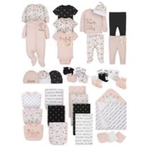 Gerber Baby Girl Organic Newborn Clothes Essentials Shower Gift Set, 35pc