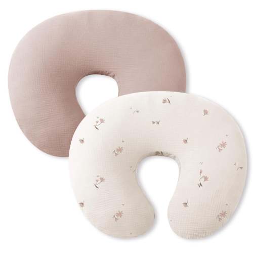 Fog Flower Breathable Muslin Nursing Pillowcase