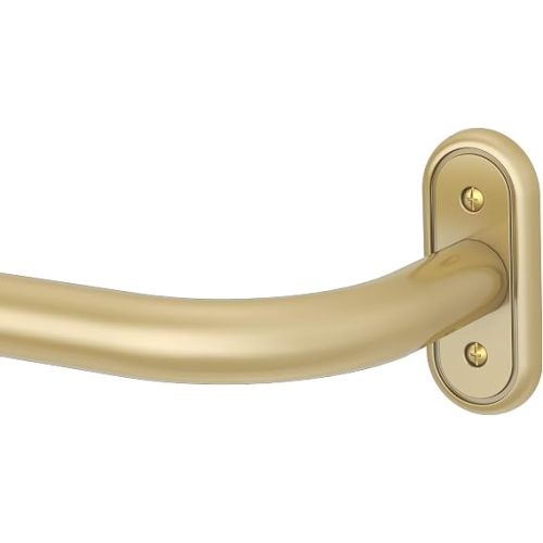 Wrap Around Blackout Curtain Rods for Windows, 36-120 Inch, Gold