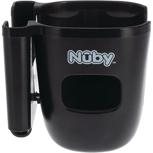 Nuby Cup & Phone Holder – 360° Rotating Clip, Securely Holds Baby Bottles, Cups & Water Bottles – Easy Access Hydration & Phone Storage for On-The-Go Convenience