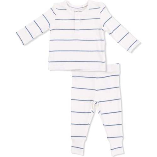 Long Sleeve Henley and Pant, Vintage Stripe - Angel Dear | Maisonette