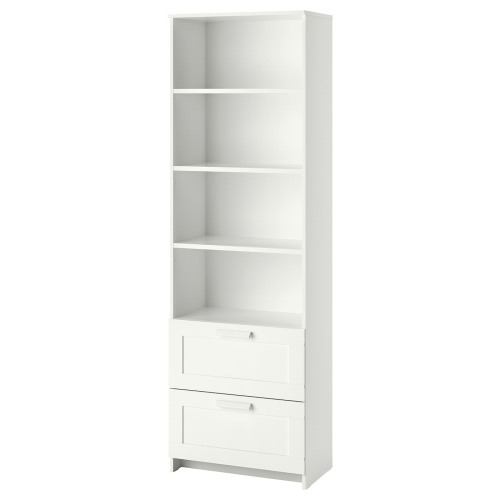 BRIMNES Bookcase, white, 23 5/8x74 3/4" - IKEA