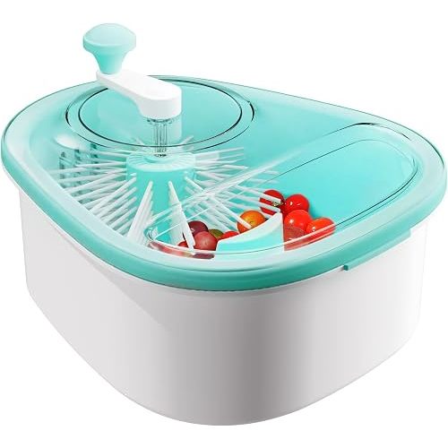 JOYMOOP JOYLOOP Fruit Cleaner Spinner, Large Produce Rinse Bowl with Drain Basket, Vegetable Scrubber for Berries, Grapes, Salad and Vegetables