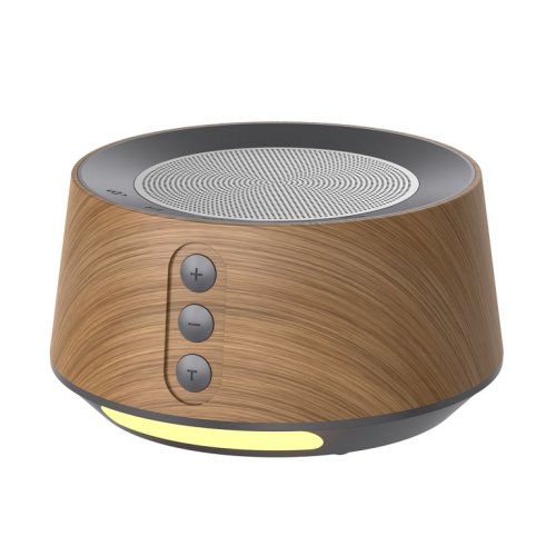 Letsfit White Noise Machine with Adjustable Baby Night Light for Sleeping, 14 High Fidelity Sleep Machine Soundtracks, Timer and Memory Feature-Wood Grain