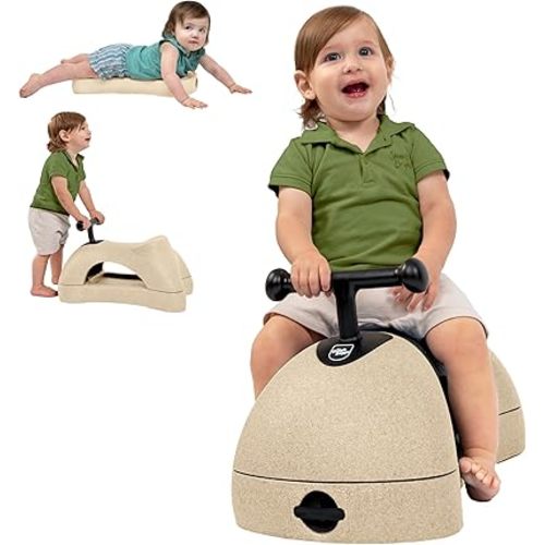 Nuby Boogie Buggy 3-in-1 Scooter for Kids - Walker, Scooter & Caster Board - Indoor & Outdoor Ride-On Toy for Ages 12+ Months - Beige
