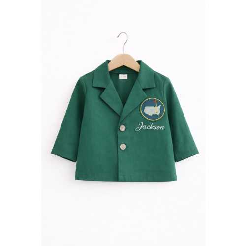 Masters Inspired Toddler Green Jacket with Custom Embroidered Name