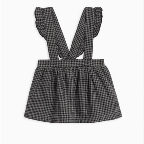 Ammie Flannel Skirt with Ruffle Suspenders