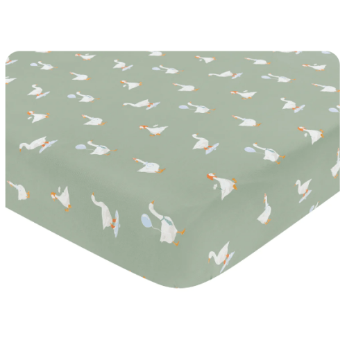Crib Sheet in Silly Goose