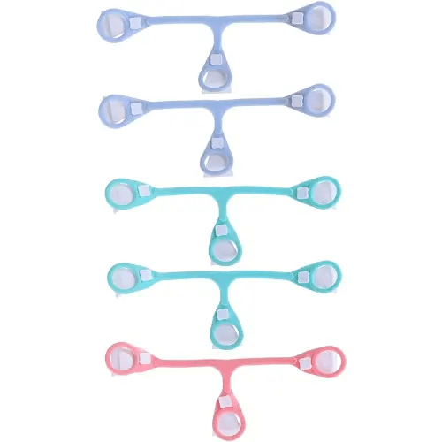 5 Pack Baby Cloth Diaper Fasteners, Blue, Green & Pink, Replaces Diaper Pins (GBP-5 Pack)