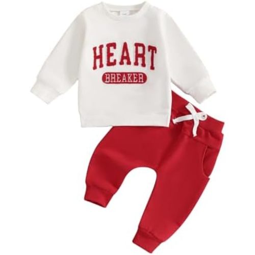Toddler Baby Boy Clothes Crewneck Sweatshirt Long Sleeve Letter Print Shirt with Pants Cute Fall Winter Outfits