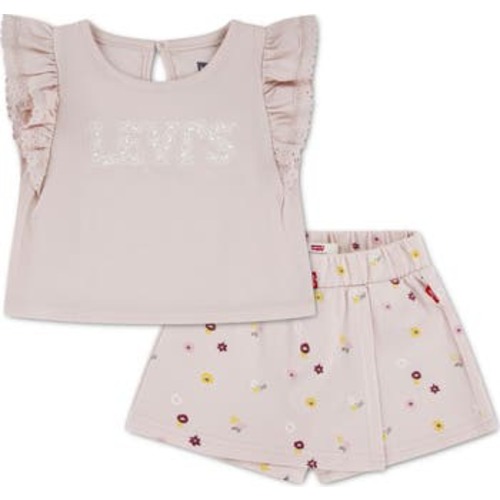 Ditsy Flutter Sleeve Top & Skort Set