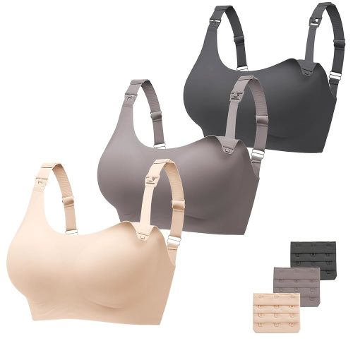 Gailife 3 Pack Nursing Bras for Women Full Coverage Comfort Wireless Maternity Bras for Pregnancy Breastfeeding