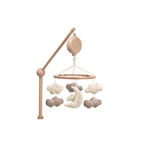 Organic Celestial Wood Baby Crib Mobile Soother Toy/Decor
