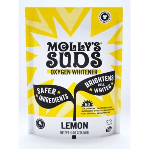 Molly's Suds Oxygen Whitener - Lemon - 41oz: Bleach Alternative, Sensitive Formula, Dye-Free