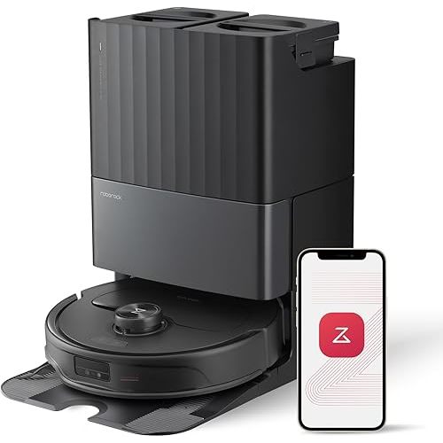 roborock Qrevo Master Robot Vacuum and Mop Combo, 10,000Pa Suction, FlexiArm Design Side Brush & Mop, Auto Mop Washing & Drying, Self-Emptying&Refilling, Dock Self-Cleaning, Obstacle Avoidance, Black