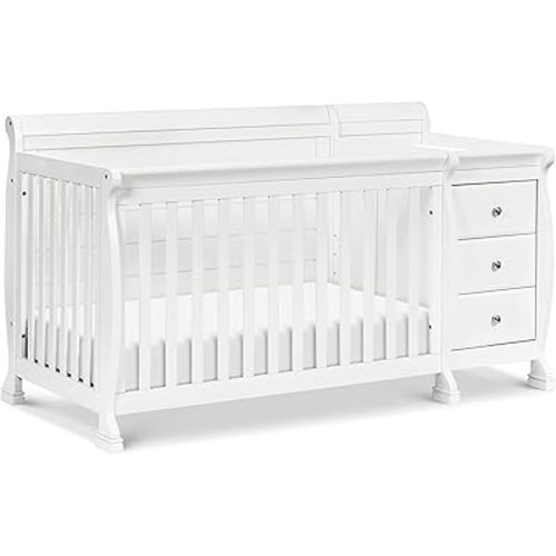 DaVinci Kalani 4-in-1 Convertible Crib and Changer Combo in White