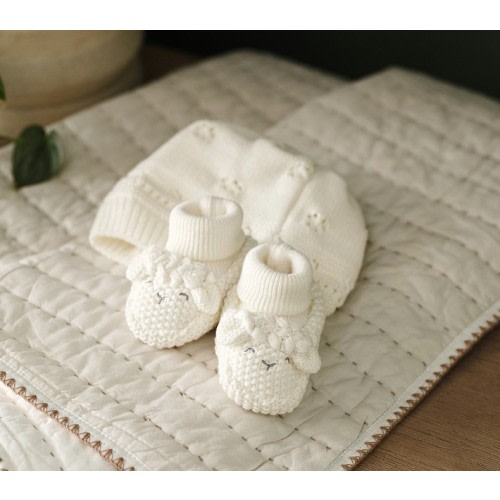 Sheep Organic Hat & Bootie Set