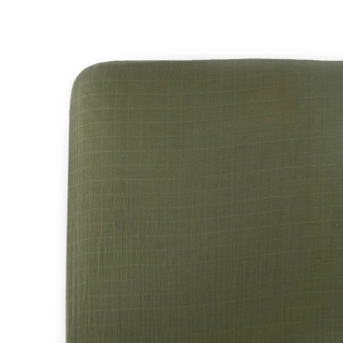 Cotton Muslin Crib Sheet - Fern