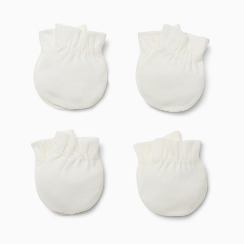 Small Story 4 Pack Mittens - White, 0-6 M
