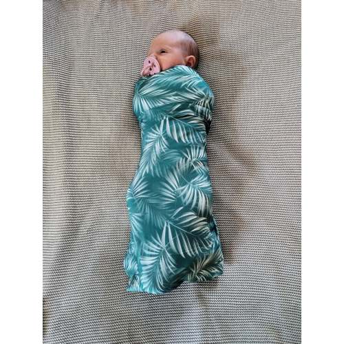 Luxury Stretch Bamboo Swaddle - Aqua