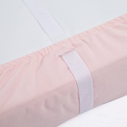 TILLYOU Changing Pad Cover Set in Soft Jersey Material Diaper Changing Table Sheets - Fits 32"/34''x16 Contoured Pad for Babies,Peachy Pink & Lt Gray