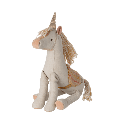 Unicorn Pony, Soft Toy with Golden Horn - Maileg - Maileg USA