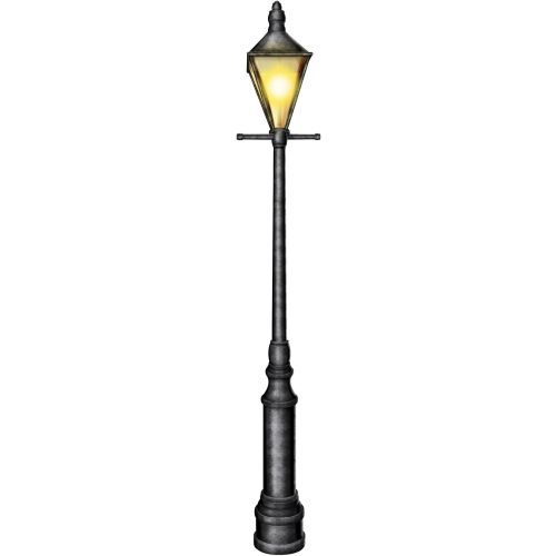 Beistle Lamppost Photo Props, 6' Tall - Mardi Gras Street Light Wall Decorations, Cut Out Parisian Christmas Party Backdrop