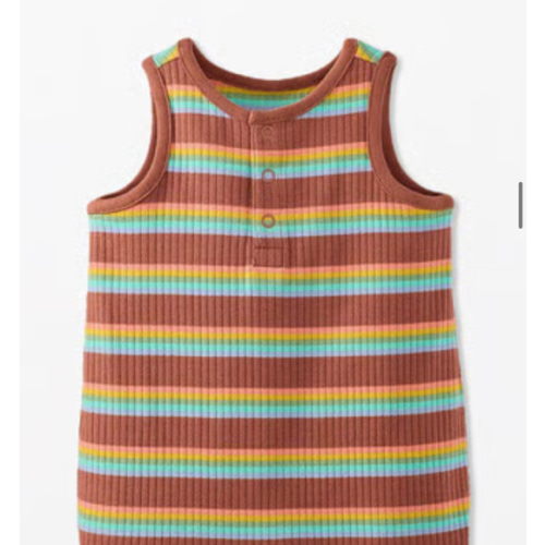 Baby Sleeveless Ribbed Shortie Romper