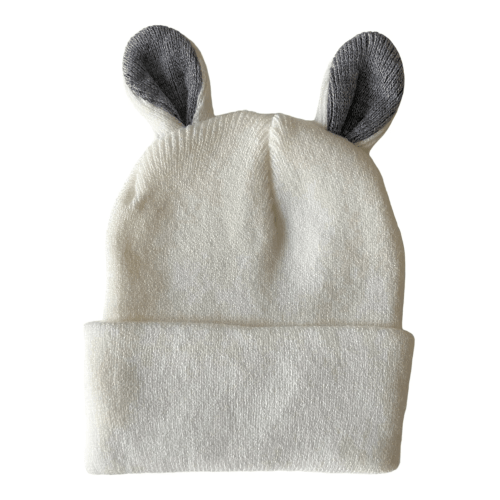 Baby's First Hat®, Warm White/Grey Bunny