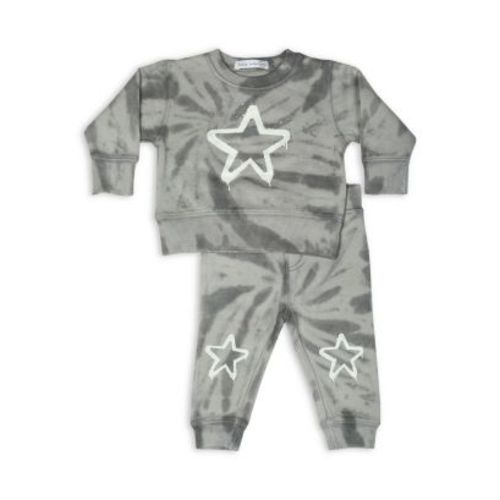 Boys' Tie Dyed Star French Terry Top & Pants Set - Baby