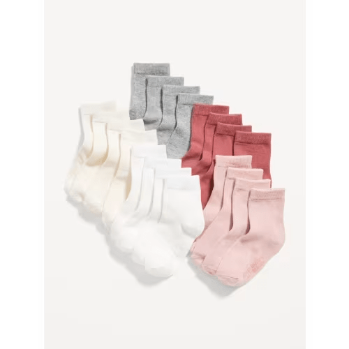 Unisex 10-Pack Ankle Socks for Toddler & Baby