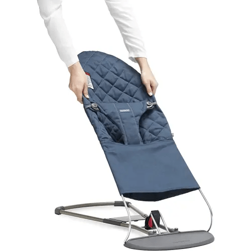 BabyBjörn Fabric Seat for Bouncer, Midnight Blue, Cotton, Midnight Blue, 1 Count (Pack of 1)