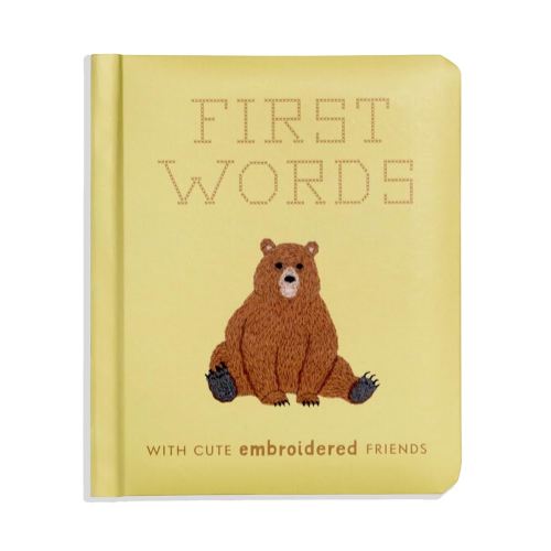 First Words with Cute Embroidered Friends: A Padded Board Book for Infants and Toddlers featuring First Words and Adorable Embroidery Pictures (First Words Board Books for Babies)