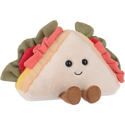Apricot Lamb Sandwich Plush Stuffed Animals for Kids, Soft Cute Plush Toys for Baby Girl and Boy, Fluffy Sandwich