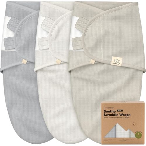 3-Pack Organic Swaddles for Newborns, Baby Swaddles 0-3 Months (Granite)