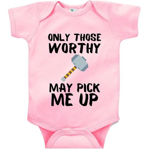 Only Worthy May Pick Me Up-Thor newborn Baby Bodysuit infant Outfit Onesie & Blb