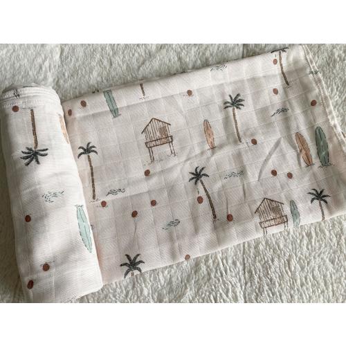 Surfer Baby Swaddle Blanket, Sun & Wave Crib Bedding, Surf, Baby Shower Gift Boy, California Baby, Florida Baby, Beach Baby