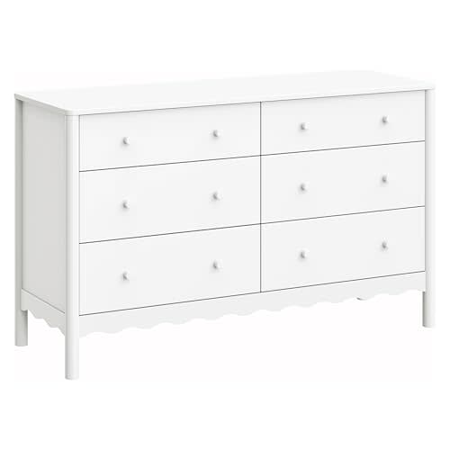 Babyletto Swell 6-Drawer Assembled Baby Dresser, White | GREENGUARD Gold Certified, 6 Spacious Drawers, Dresser for Bedroom, Living Room & Hallway - Wooden Double Chest of Drawers