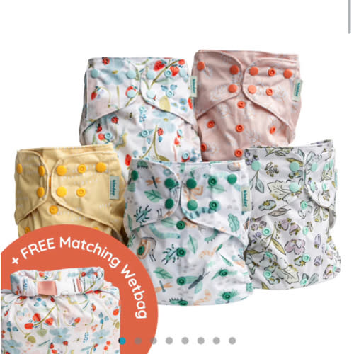 Flutter & Flower Value Bundle + FREE matching wet bag – Kinder Cloth Diaper Co.