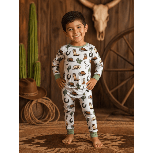 Long Sleeve 2-Piece Set, Cowboy Country