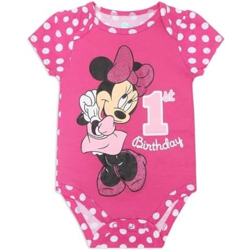 Disney Minnie Mouse Baby Girls First Birthday Bodysuit for Infants